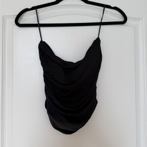 Stradivarius Black Ruched Tube Top
